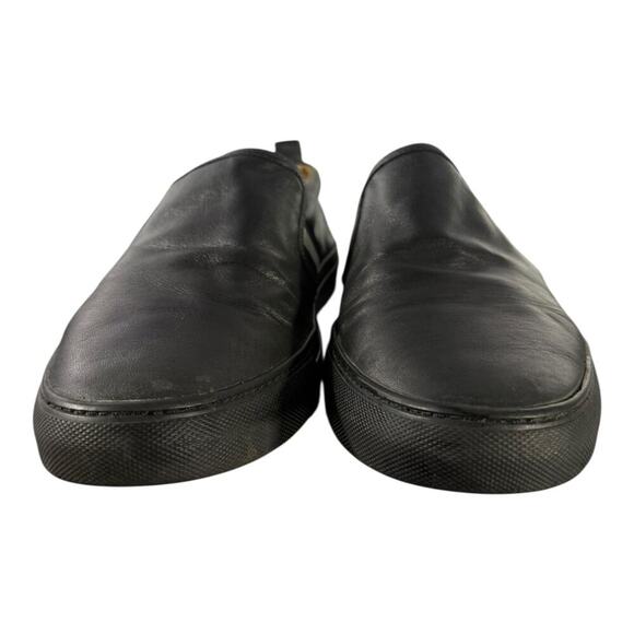 Bally Herald Men’s 200 Black Leather Slip On White Stripe Dress Sneakers 10 D main image 6